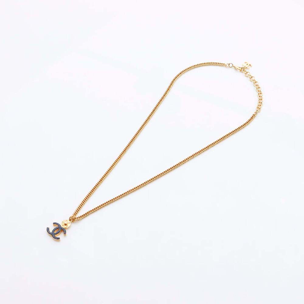 CHANEL Blue Logo Necklace - Picture 1 of 9
